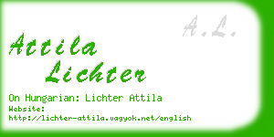 attila lichter business card